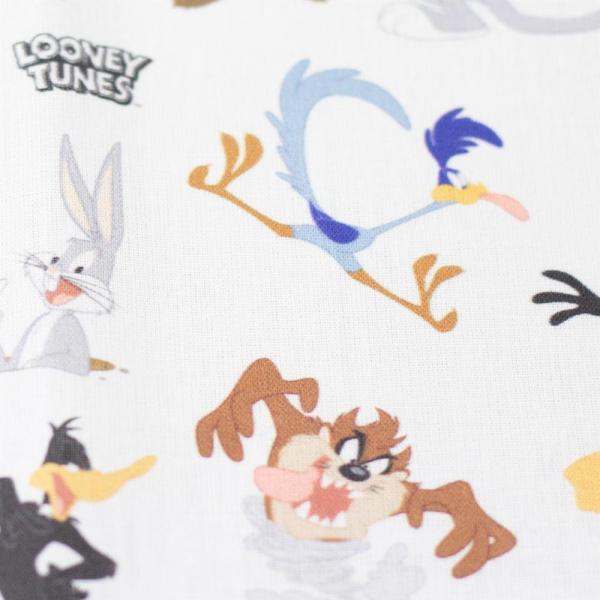 Baumwolldruck Looney Tunes auf Weiß